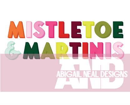 MARTINIS & MISTLETOE- PNG