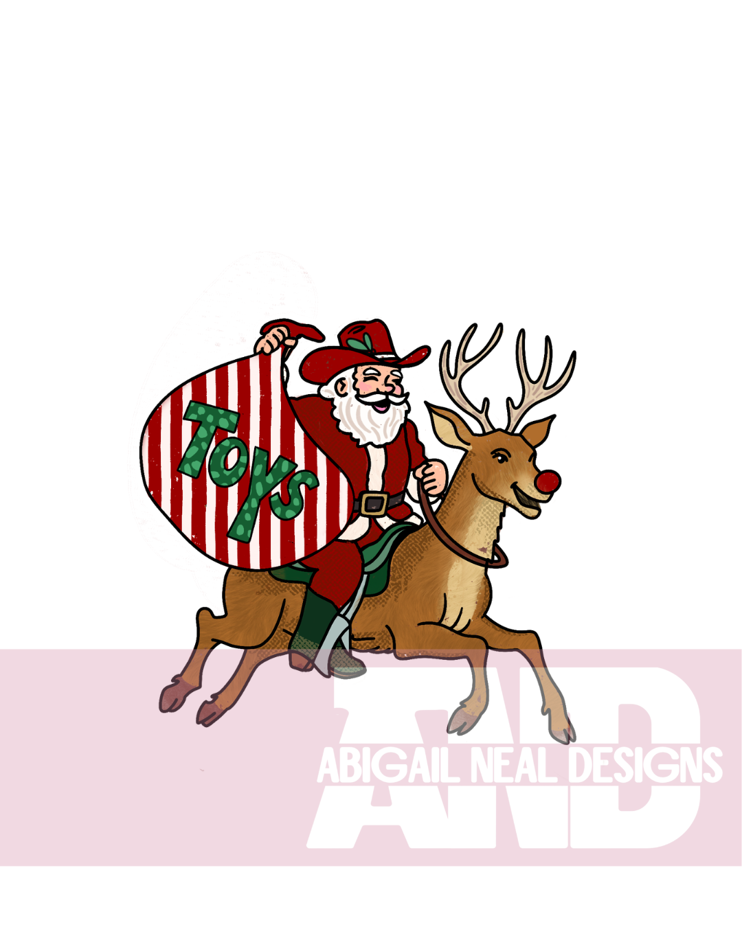 Cowboy Santa- PNG