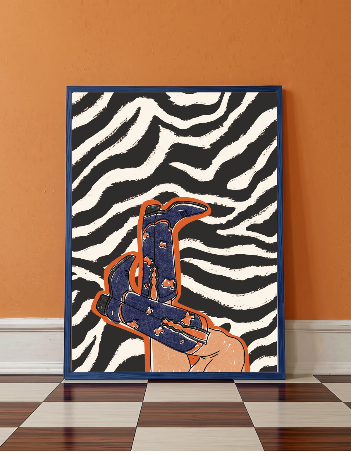 Go Orange & Blue! - Art Print