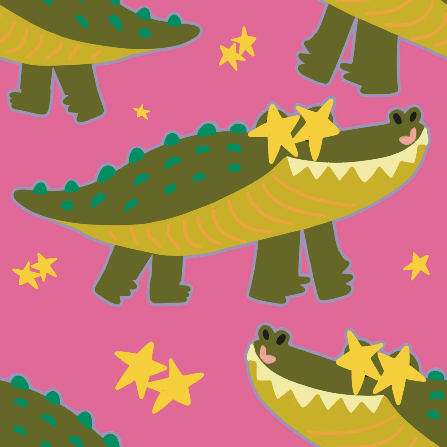 Glitzy Gator - Seamless Design