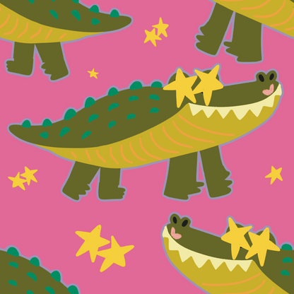 Glitzy Gator - Seamless Design