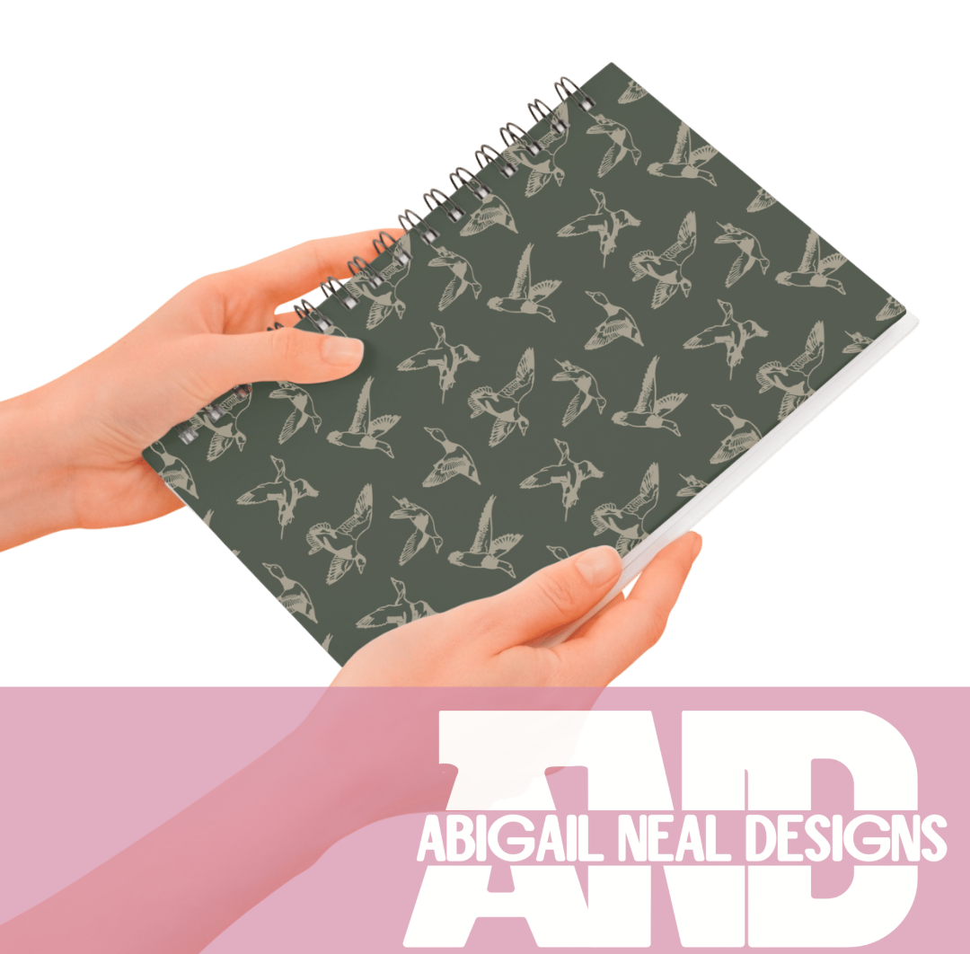 Ducks In Flight Microprint- Seamless Pattern
