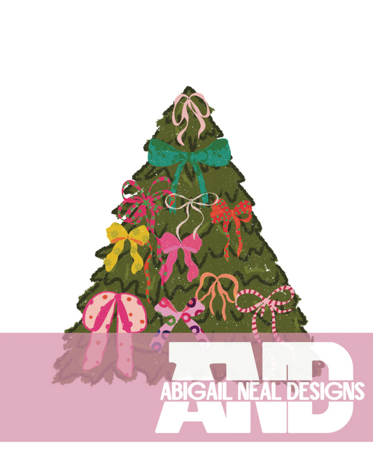 Bow Christmas Tree - PNG