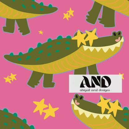Glitzy Gator - Seamless Design