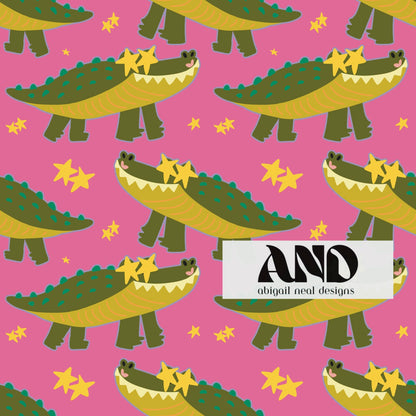 Glitzy Gator - Seamless Design