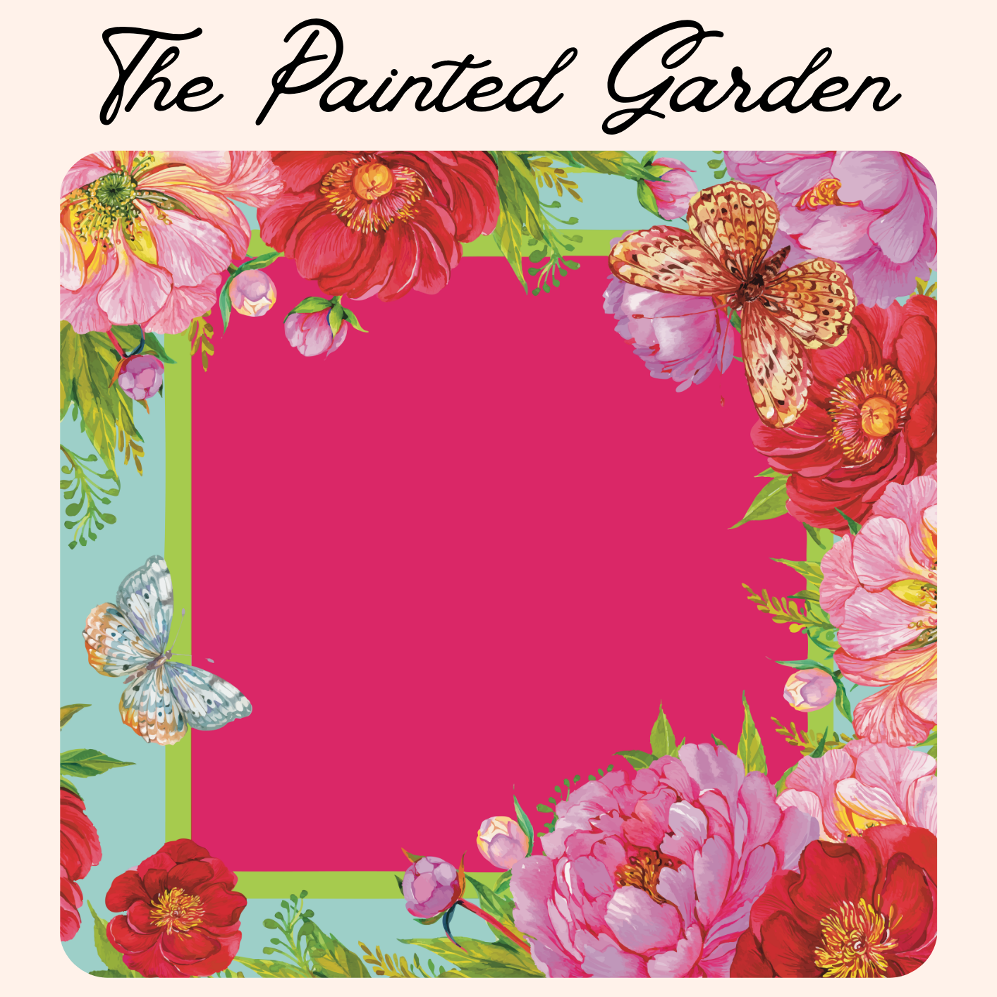 "The Painted Garden" - Mahjong Mat